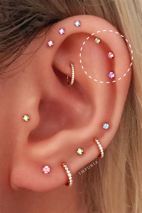 forward triple helix earrings